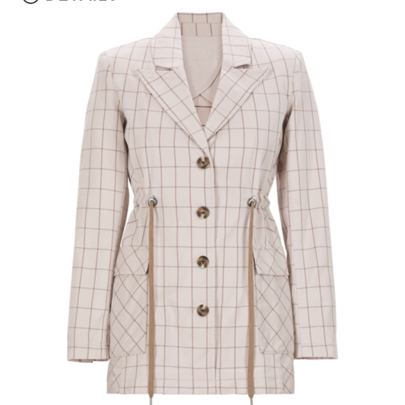 CAbi Windowpane Jacket, Size XL - Picture 2 of 5